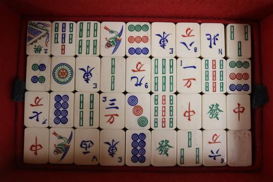 A Mah jong set